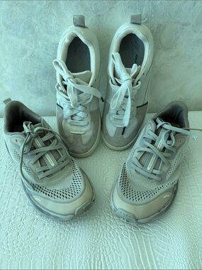 ZARA TWO PAIRS OF Kids Gray Athletic and white/gray Sneakers both size 36